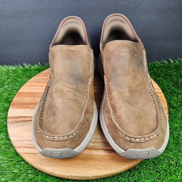 Skechers Shoes Mens 13 Slip-ins Relaxed Fit Parson Oswin Brown Low SN 204866 - Picture 6 of 11